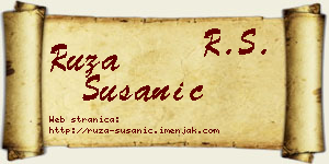 Ruža Susanić vizit kartica